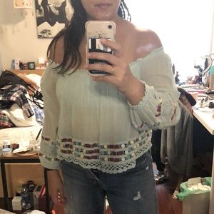 Great condition mint green free people top!